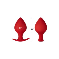 FORTO F-60 Spade Anal-Plug aus Silikon Medium Rot
