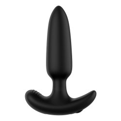 FORTO Pointed Anal-Plug mit Vibration aus Silikon Schwarz