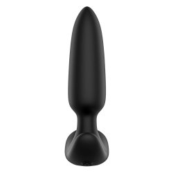 FORTO Pointed Anal-Plug mit Vibration aus Silikon Schwarz