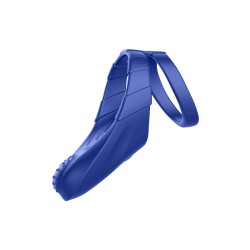 FORTO F-48 Doppel-Penisring mit Perineum-Stimulator aus Silikon Blau