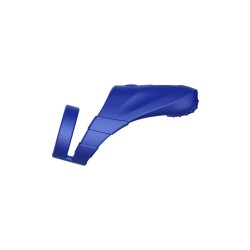 FORTO F-48 Doppel-Penisring mit Perineum-Stimulator aus Silikon Blau