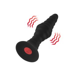 FORTO Ribbed Anal-Plug mit Vibration & Fernbedienung...