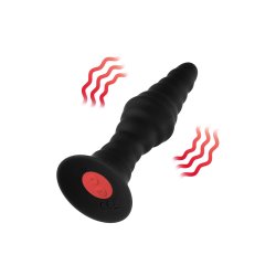 FORTO Ribbed Anal-Plug mit Vibration & Fernbedienung...