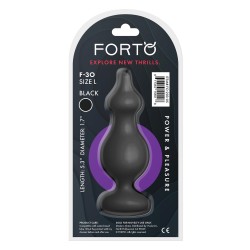 FORTO F-30 Pointer Anal-Plug aus Silikon Large Schwarz