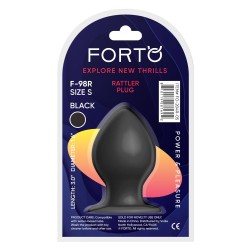FORTO F-98R Rattler Cone Anal-Plug aus Silikon Small Schwarz