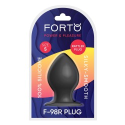 FORTO F-98R Rattler Cone Anal-Plug aus Silikon Small Schwarz