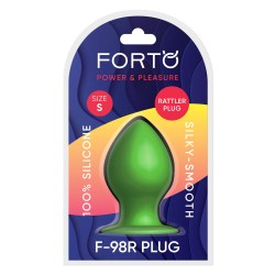 FORTO F-98R Rattler Cone Anal-Plug aus Silikon Small Grün