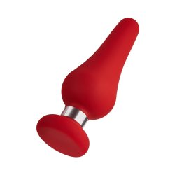 FORTO F-21 Tear Drop Anal Plug aus Silikon Large Rot