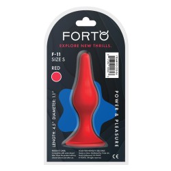 FORTO F-11 Lungo Anal-Plug aus Silikon Small Rot