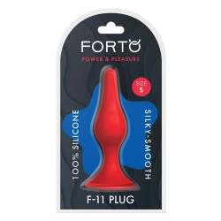 FORTO F-11 Lungo Anal-Plug aus Silikon Small Rot