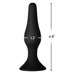FORTO F-11 Lungo Anal-Plug aus Silikon Medium Schwarz