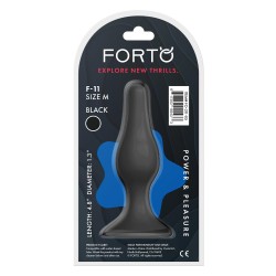 FORTO F-11 Lungo Anal-Plug aus Silikon Medium Schwarz