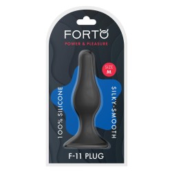 FORTO F-11 Lungo Anal-Plug aus Silikon Medium Schwarz