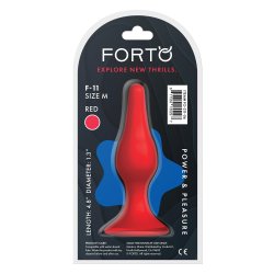 FORTO F-11 Lungo Anal-Plug aus Silikon Medium Rot