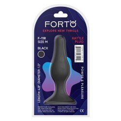 FORTO F-11R Rattler Lungo Anal-Plug aus Silikon Medium Schwarz