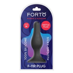 FORTO F-11R Rattler Lungo Anal-Plug aus Silikon Medium Schwarz