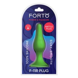 FORTO F-11R Rattler Lungo Anal-Plug aus Silikon Medium Grün
