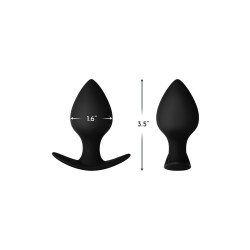 FORTO F-60 Spade Anal-Plug aus Silikon Small Schwarz