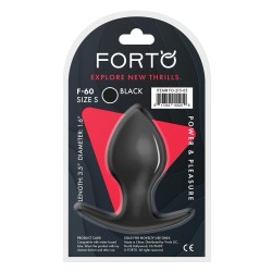 FORTO F-60 Spade Anal-Plug aus Silikon Small Schwarz