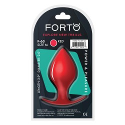 FORTO F-63 Rattler Spade Anal-Plug aus Silikon Medium Rot