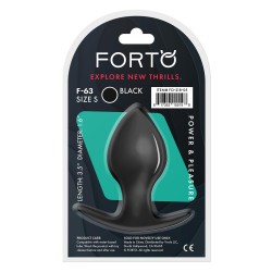 FORTO F-63 Rattler Spade Anal-Plug aus Silikon Small Schwarz