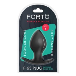FORTO F-63 Rattler Spade Anal-Plug aus Silikon Small Schwarz
