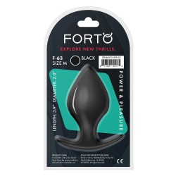 FORTO F-63 Rattler Spade Anal-Plug aus Silikon Medium Schwarz