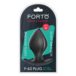 FORTO F-63 Rattler Spade Anal-Plug aus Silikon Medium Schwarz