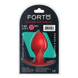 FORTO F-63 Rattler Spade Anal-Plug aus Silikon Small Rot