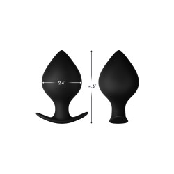 FORTO F-63 Rattler Spade Anal-Plug aus Silikon Large Schwarz