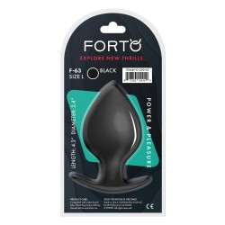 FORTO F-63 Rattler Spade Anal-Plug aus Silikon Large Schwarz