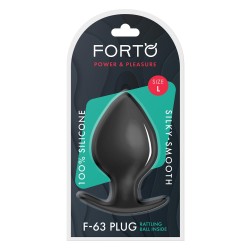 FORTO F-63 Rattler Spade Anal-Plug aus Silikon Large Schwarz