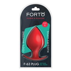 FORTO F-63 Rattler Spade Anal-Plug aus Silikon Large Rot