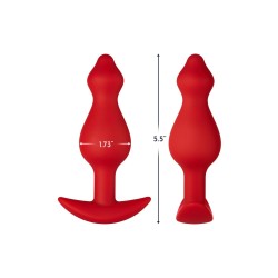 FORTO F-78 Pointee Anal-Plug aus Silikon Large Rot