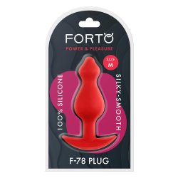 FORTO F-78 Pointee Anal-Plug aus Silikon Medium Rot