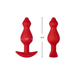 FORTO F-78 Pointee Anal-Plug aus Silikon Medium Rot