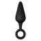 FORTO F-10 Anal-Plug mit Pull Ring aus Silikon Large Schwarz