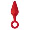 FORTO F-10 Anal-Plug mit Pull Ring aus Silikon Medium Rot