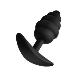 FORTO F-83 Spir Anal-Plug aus Silikon Schwarz