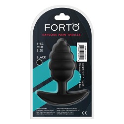 FORTO F-83 Spir Anal-Plug aus Silikon Schwarz