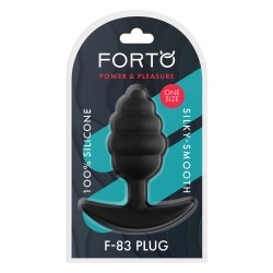 FORTO F-83 Spir Anal-Plug aus Silikon Schwarz