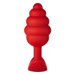 FORTO F-83 Spir Anal-Plug aus Silikon Rot