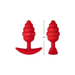 FORTO F-83 Spir Anal-Plug aus Silikon Rot