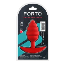 FORTO F-83 Spir Anal-Plug aus Silikon Rot