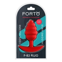 FORTO F-83 Spir Anal-Plug aus Silikon Rot