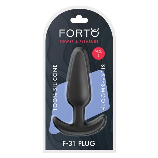 FORTO F-31 Anal-Plug aus Silikon Large Schwarz