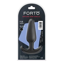 FORTO F-31 Anal-Plug aus Silikon Large Schwarz