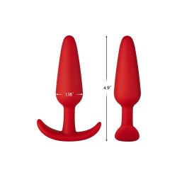 FORTO F-31 Anal-Plug aus Silikon Large Rot