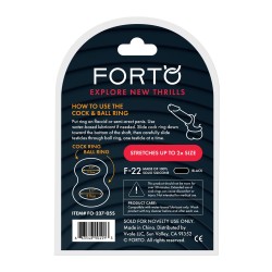 FORTO F-22 Penis- & Hodenring aus Silikon Small Schwarz