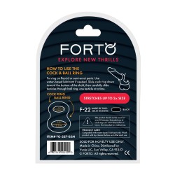 FORTO F-22 Penis- & Hodenring aus Silikon Medium Schwarz